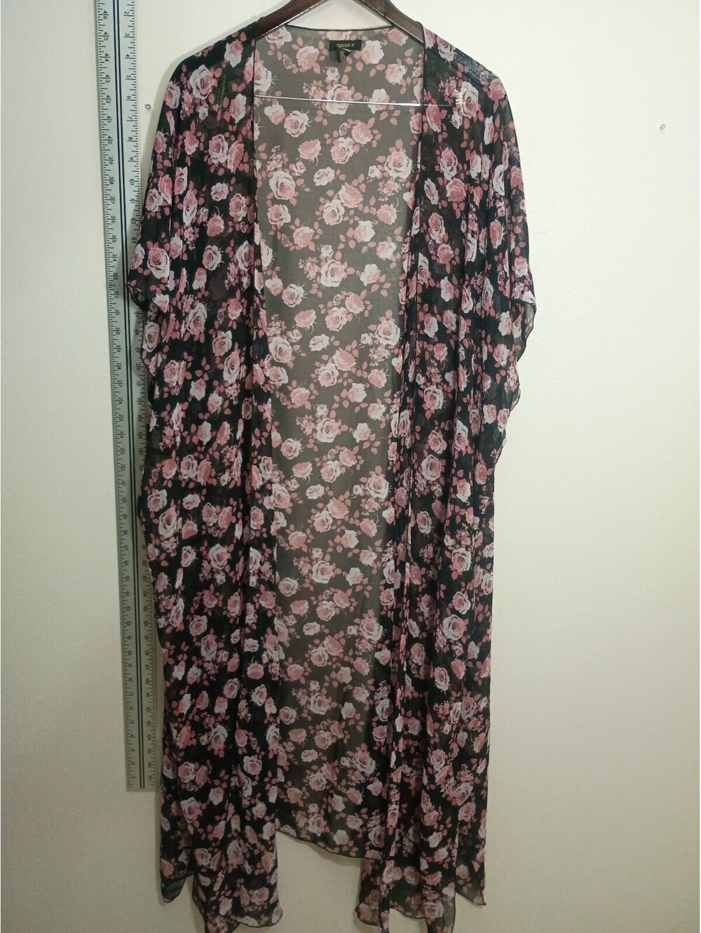 Forever 21 Floral Sheer Kimono Cardigan Size Large